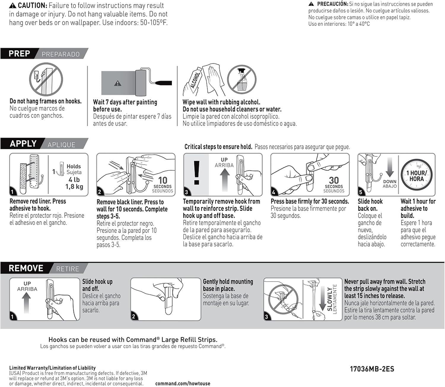 Command Large Matte Black Double Hooks, 2 Hooks and 2 Command Strips, Damage Free Hanging Wall Hooks with Adhesive Strips, No Tools Coat Hooks for Hanging Home Decor, Holds up to 4 lb - Image 9