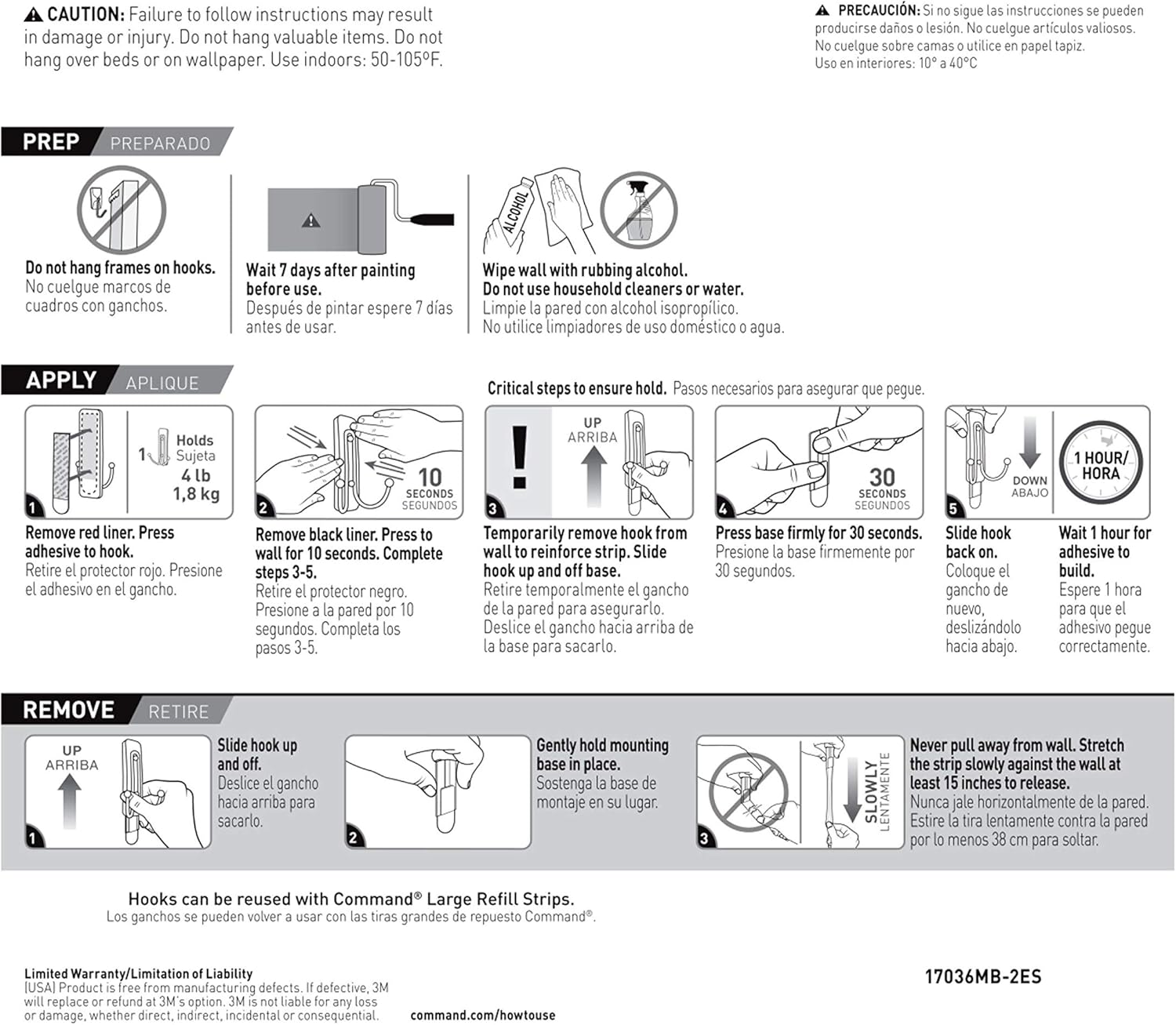 Command Large Matte Black Double Hooks, 2 Hooks and 2 Command Strips, Damage Free Hanging Wall Hooks with Adhesive Strips, No Tools Coat Hooks for Hanging Home Decor, Holds up to 4 lb - Image 10